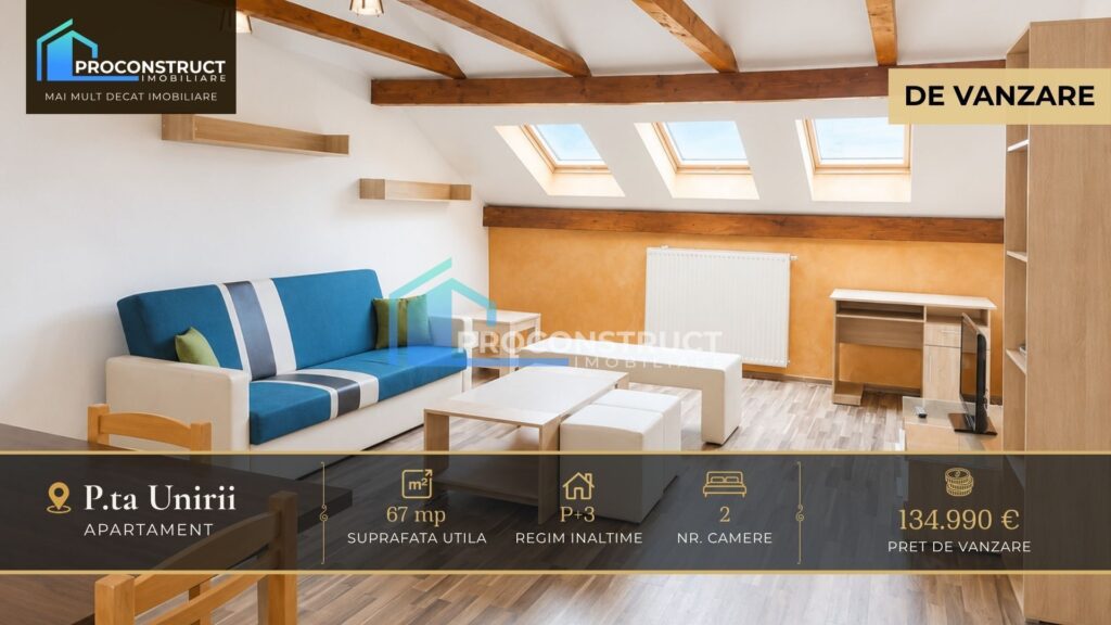 Apartament 2 camere de vânzare în Ultracentral